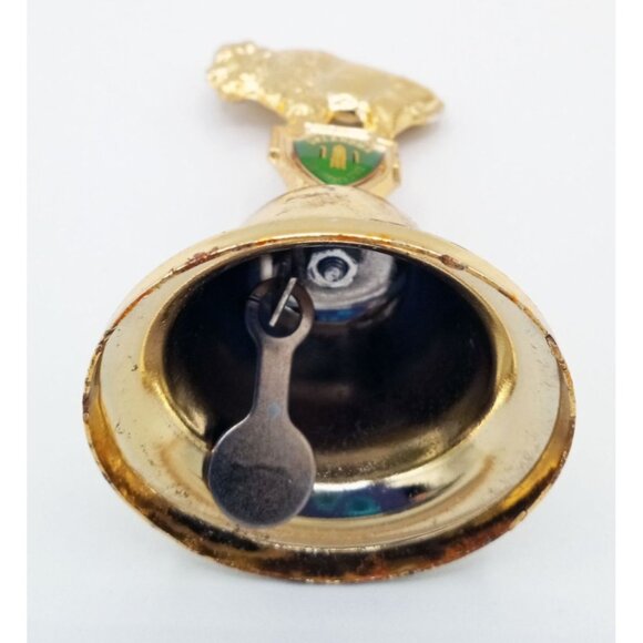 Dinner Bell Oklahoma The Sooner State Gold Buffalo Vintage 3.25 Inch Souvenir - Picture 13 of 13